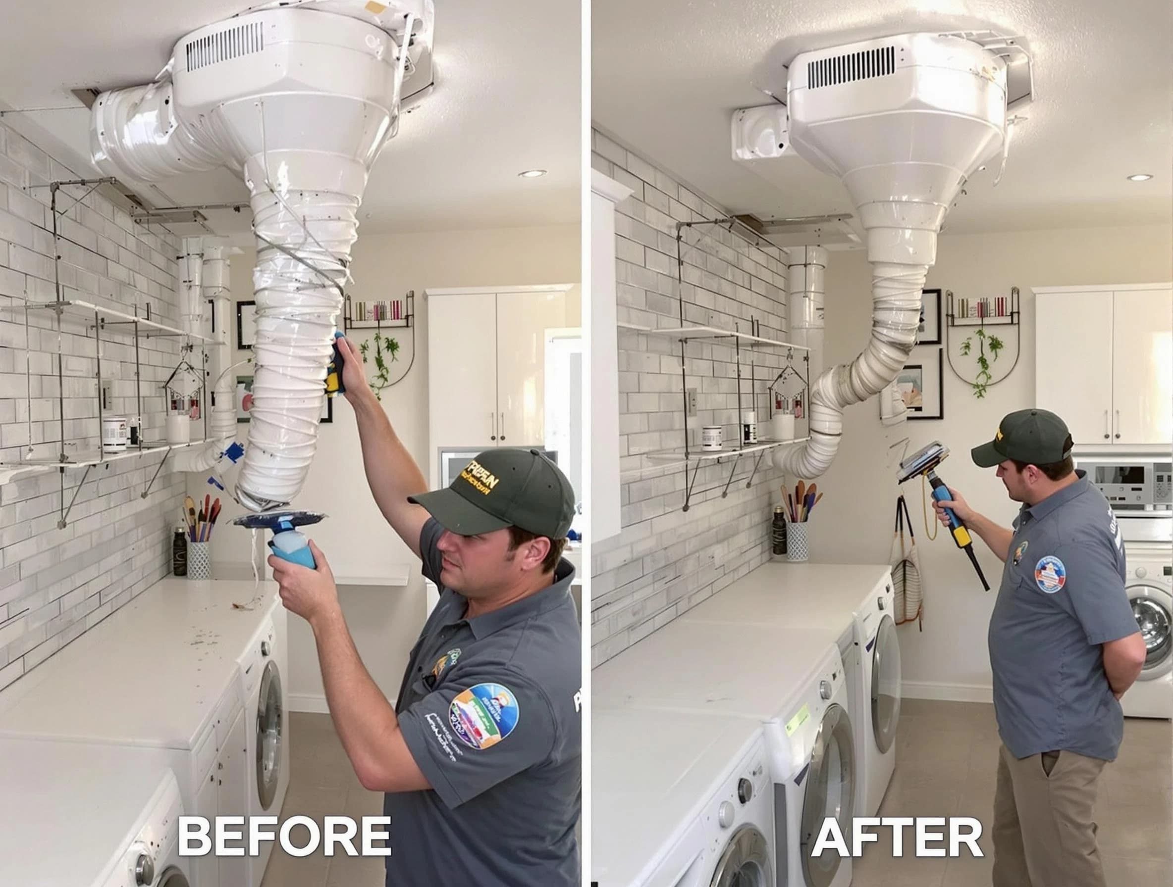 Professional dryer exhaust vent cleaning by Blanchard Dryer Vent Cleaning in Blanchard