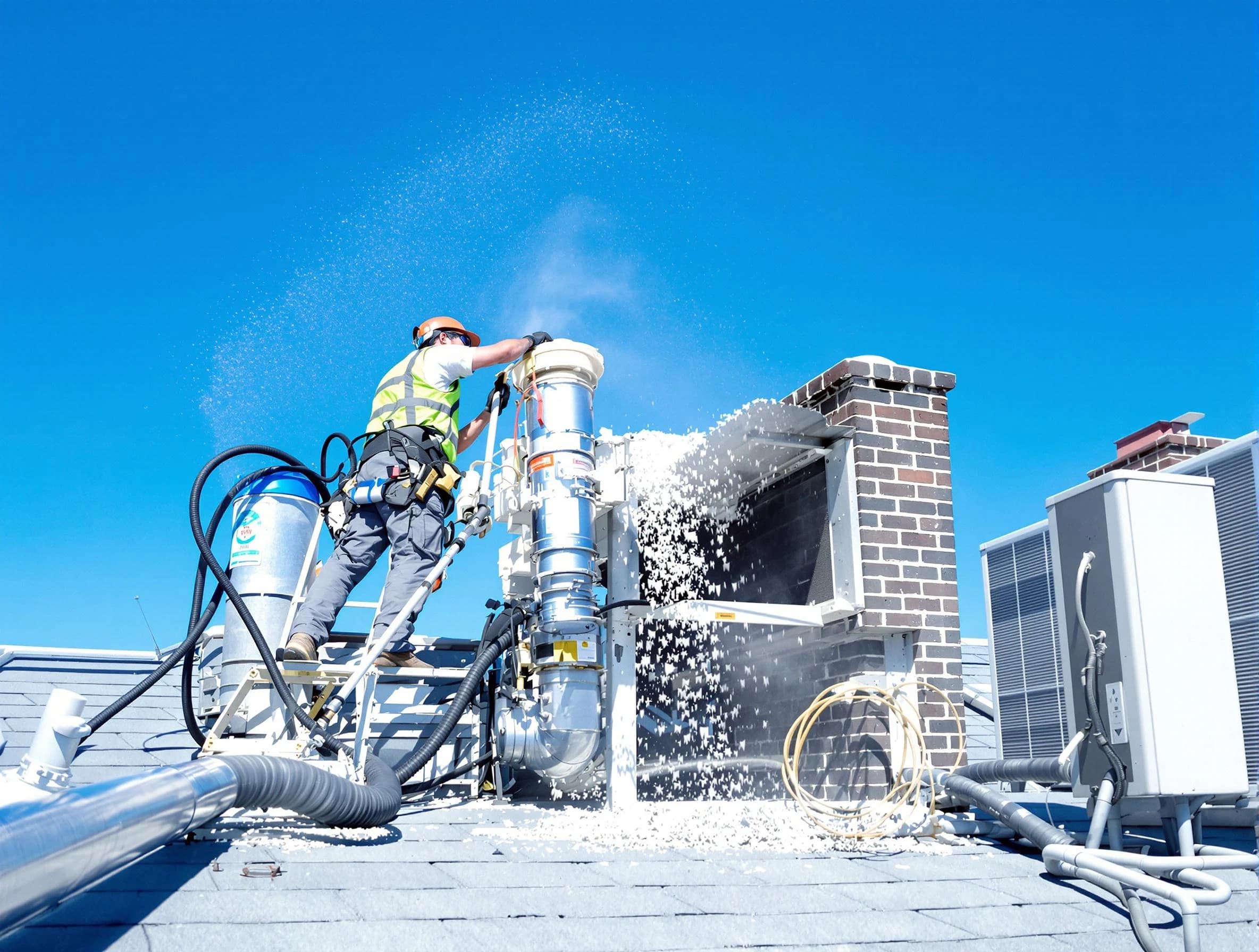 Expert roof dryer vent cleaning by Blanchard Dryer Vent Cleaning in Blanchard