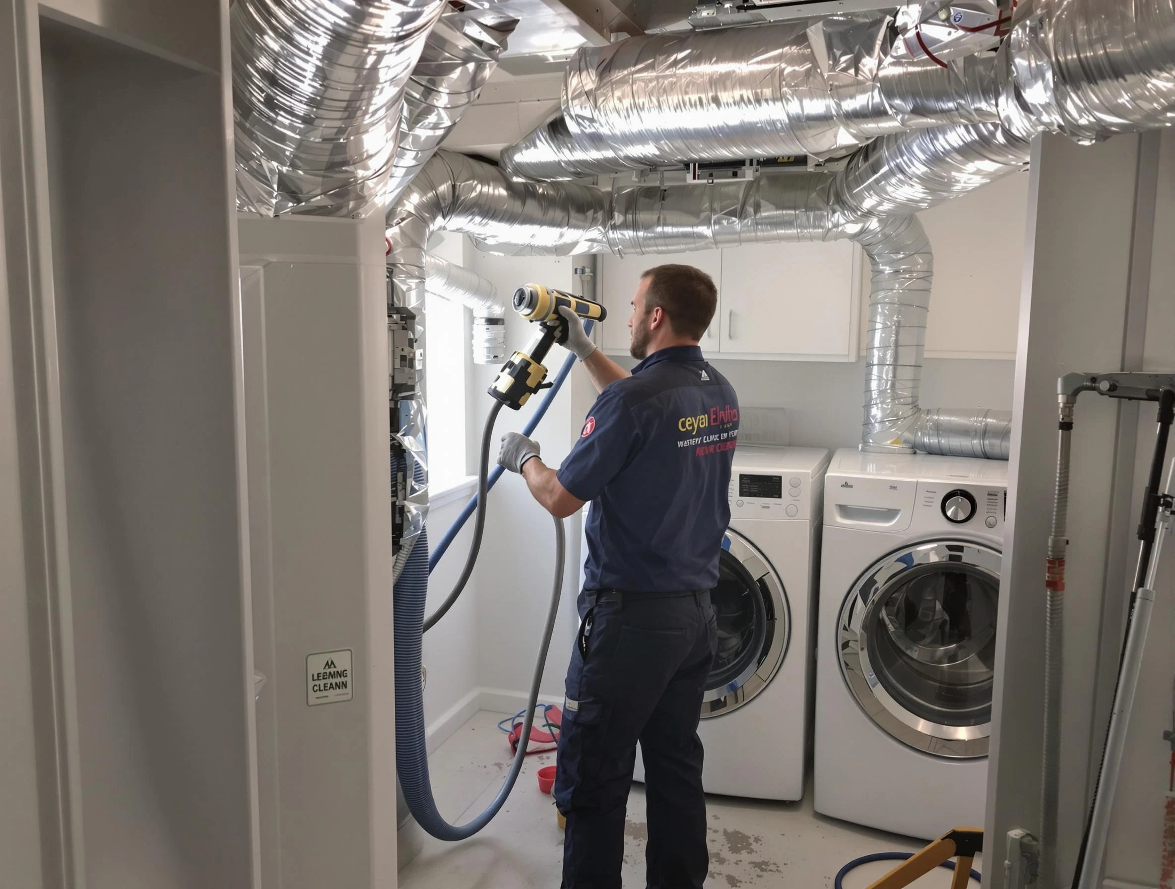 Blanchard Dryer Vent Cleaning specialist using advanced equipment for thorough duct cleaning in Blanchard