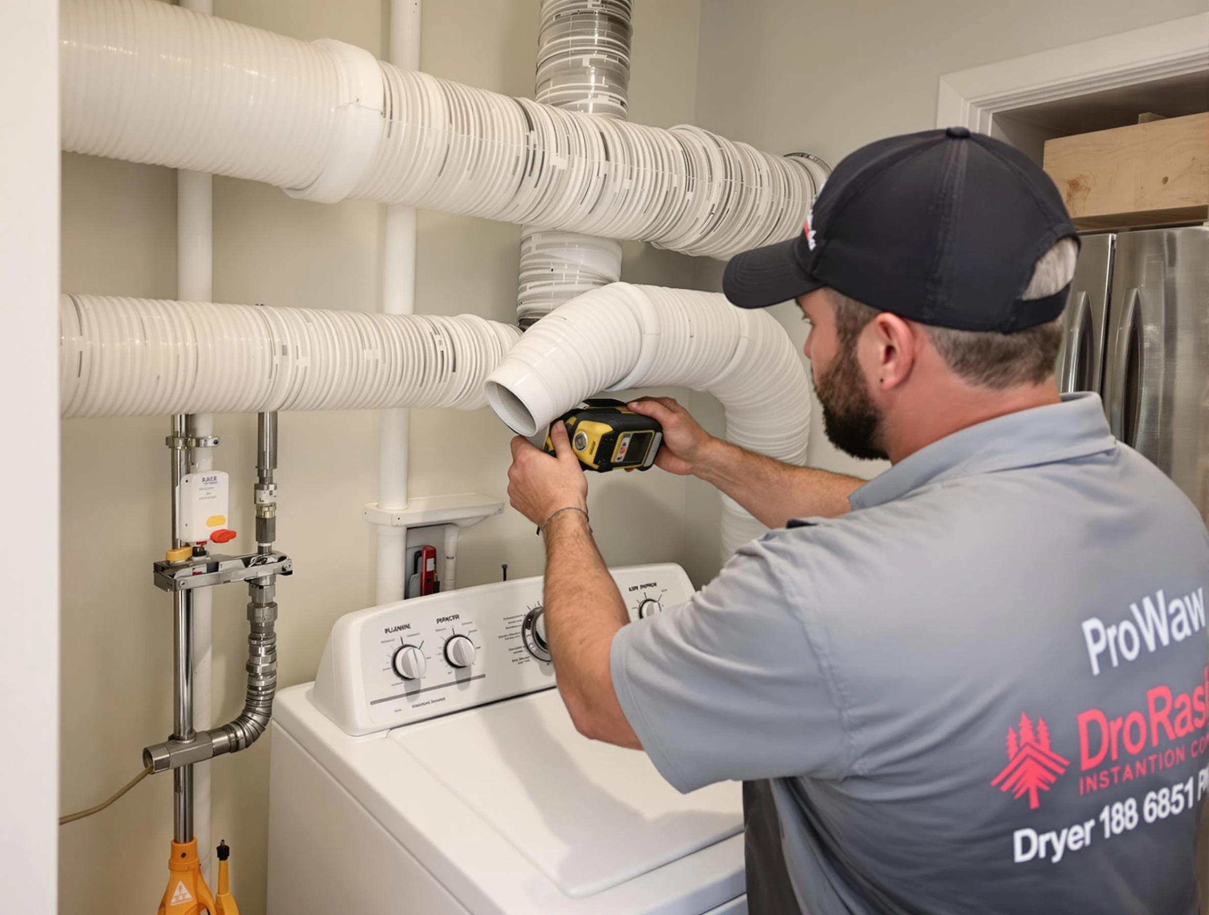 Professional dryer vent hose installation by Blanchard Dryer Vent Cleaning in Blanchard