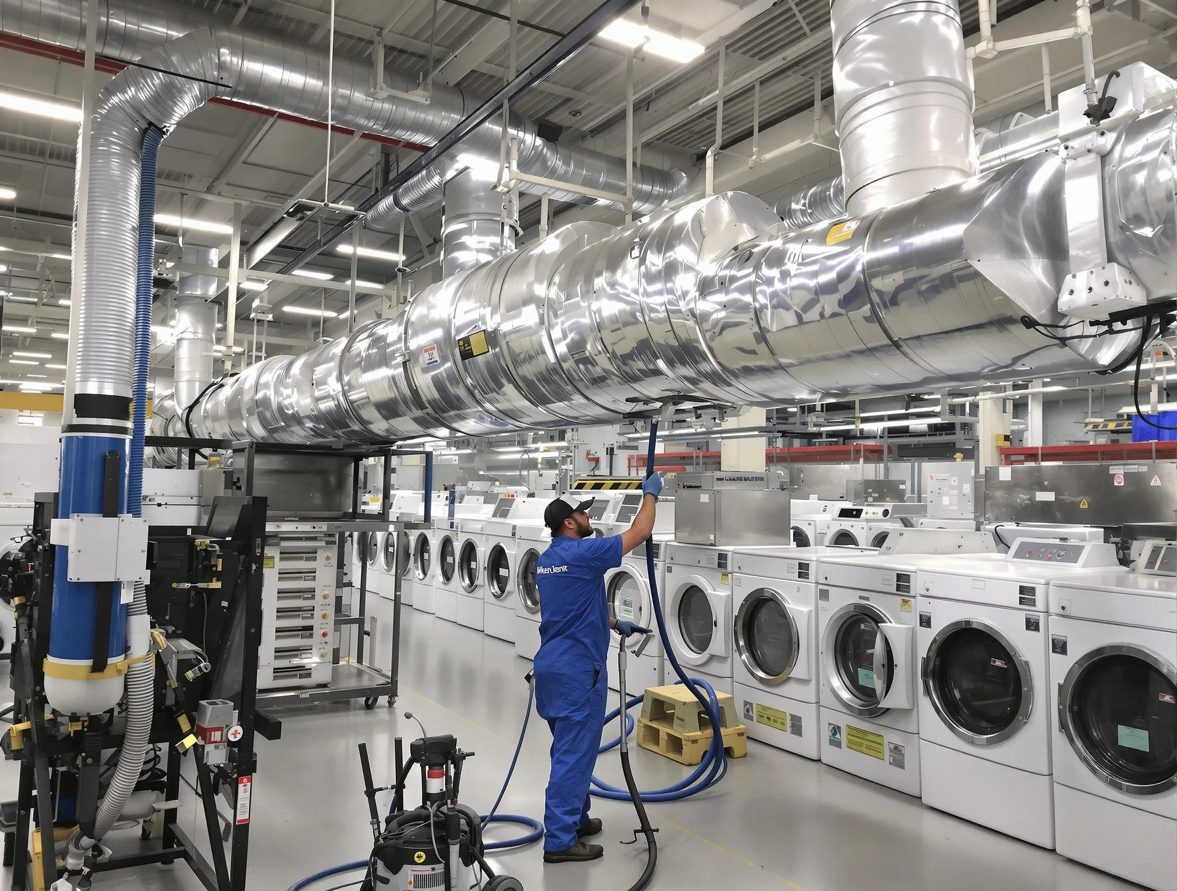 Blanchard Dryer Vent Cleaning team performing heavy-duty industrial dryer vent cleaning in Blanchard